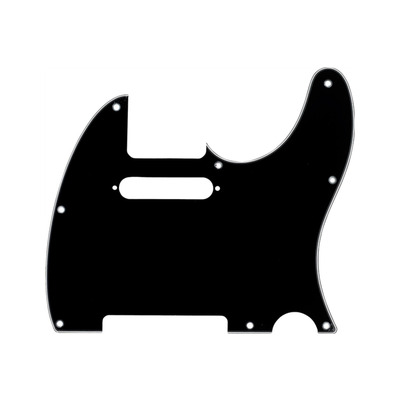 FENDER 8-HOLE MOUNT MULTI-PLY TELECASTER PICKGUARDS BLACK Пикгард Изображение