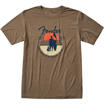 Футболка Fender T-Shirt Sunset Spirit Olive L (9123013083) Изображение