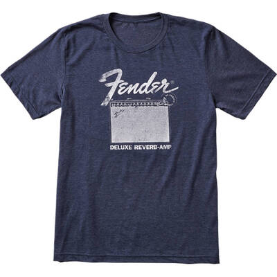 Футболка Fender T-Shirt Deluxe Reverb Blue M (9123013087) Изображение