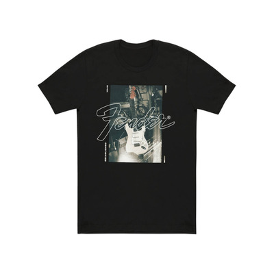 Футболка Fender T-Shirt Stratocaster Men'S Black Xl (9129004606) Изображение