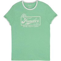 Футболка Fender T-Shirt Beer Label Men'S Seafoam Green/White M (9193010547) Зображення