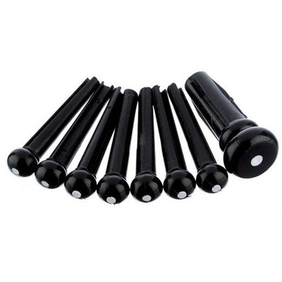 Набор шпилек фиксации струн Fender Bridge Pin Set Black With White Dot (990402006) Изображение