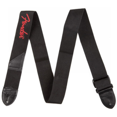 Ремінь для гітари Fender Strap 2 Black Red Logo (990662015) Зображення