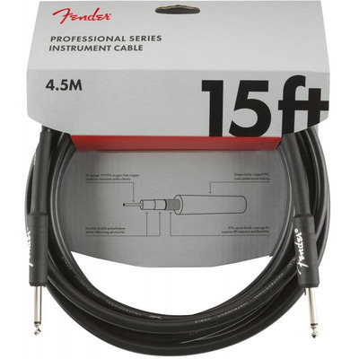 Кабель інструментальний Fender Cable Professional Series 15' Black Зображення