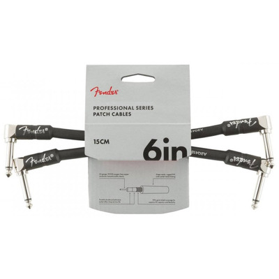 Інструментальні патч-кабелі Fender Cable Professional Series 6" Patches (Pair) Black (990820023) Зображення