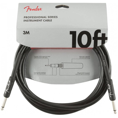 Кабель інструментальний Fender Cable Professional Series 10' Black Зображення