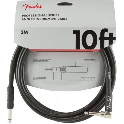 Кабель інструментальний Fender Cable Professional Series 10' Angled Black (990820025) Зображення
