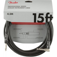 Кабель інструментальний Fender Cable Professional Series Angled 15' Black Зображення
