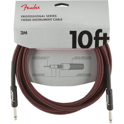 Кабель інструментальний Fender Cable Professional Series 10' Red Tweed Зображення