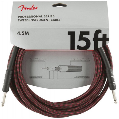 Кабель інструментальний Fender Cable Professional Series 15' Red Tweed Зображення