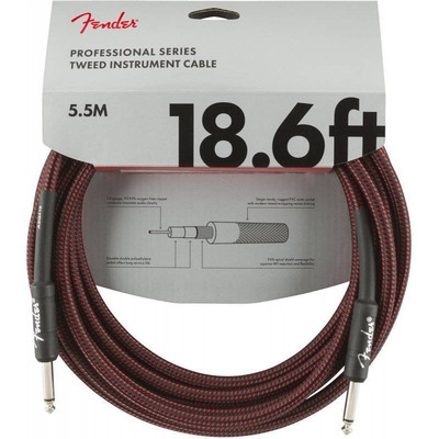Кабель инструментальный Fender Cable Professional Series 18.6' Red Tweed (990820067) Изображение
