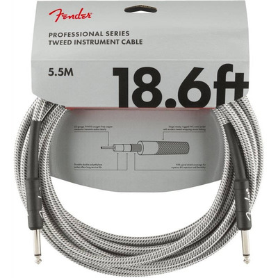 Кабель інструментальний Fender Cable Professional Series 18.6' White Tweed (990820069) Зображення