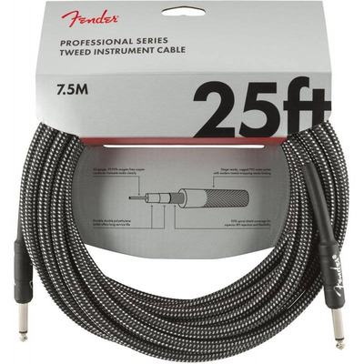 Кабель інструментальний Fender Cable Proffesional Series 25' Grey Tweed (990820071) Зображення