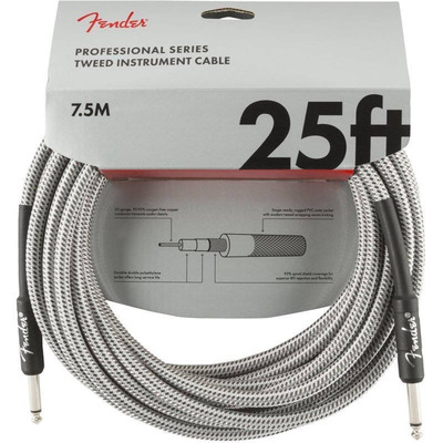 Кабель інструментальний Fender Cable Proffesional Series 25' White Tweed (990820072) Зображення