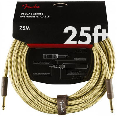 Кабель инструментальный Fender Cable Deluxe Series 25' Tweed (990820076) Изображение