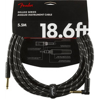 Кабель инструментальный Fender Cable Deluxe Series 18.6' Angled Black Tweed (990820079) Изображение