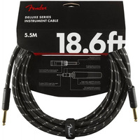Кабель инструментальный Fender Cable Deluxe Series 18.6' Black Tweed (990820080) Изображение