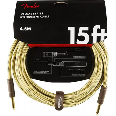 Кабель інструментальний Fender Cable Deluxe Series 15' Tweed (990820084) Зображення