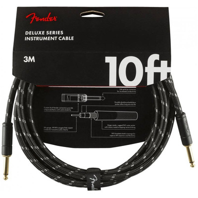 Кабель інструментальний Fender Cable Deluxe Series 10' Black Tweed Зображення