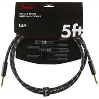 Кабель інструментальний Fender Cable Deluxe Series 5' Black Tweed (990820093) Зображення
