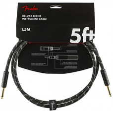 Кабель инструментальный Fender Cable Deluxe Series 5' Black Tweed (990820093) Изображение
