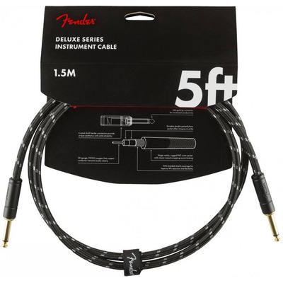 Кабель інструментальний Fender Cable Deluxe Series 5' Black Tweed (990820093) Зображення