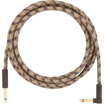 Кабель інструментальний Fender 10' Angled Festival Instrument Cable Pure Hemp Brown Stripe (990910022) Зображення