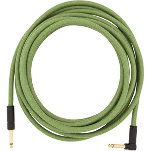 Кабель інструментальний Fender 18.6' Angled Festival Instrument Cable Pure Hemp Green (990918062) Зображення