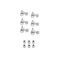 Кілки для гітари FENDER LOCKING STRATOCASTER/TELECASTER TUNING MACHINE SETS BRUSHED CHROME Зображення