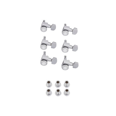 Колки для гитары FENDER LOCKING STRATOCASTER/TELECASTER TUNING MACHINE SETS BRUSHED CHROME Изображение