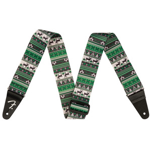 FENDER STRAP 2" UGLY XMAS SWEATER GREEN Ремень гитарный Изображение