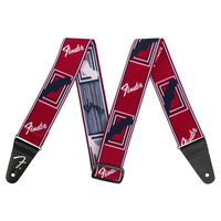 FENDER STRAP 2" WEIGHLESS MONOGRAMMED RED/WHITE/BLUE Ремень гитарный Изображение