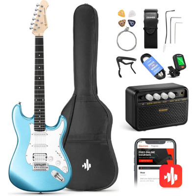 Электрогитара Donner Music DST-100 Sunburst Electric Guitar Kit Lake Blue Изображение