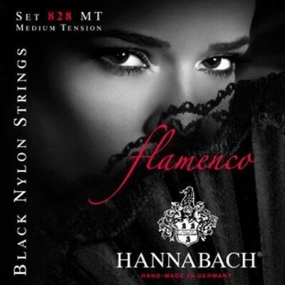 Струни для класичної гітари Hannabach 828 (medium) Flamenco black 652967 Зображення