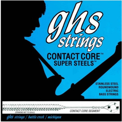 Струны Ghs 5M-CC (45-129 Contact core) для 5-струнной бас гитары Изображение