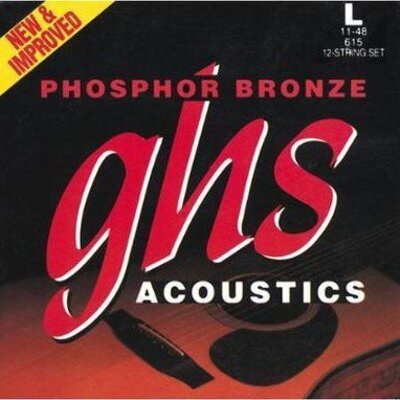Струни для акустичної гітари Ghs Phosphor Bronze 12-Str Set 605 Зображення