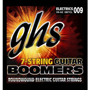 Струны Ghs GB7CL (9-62 Boomers) для 7-струнной электрогитары Изображение