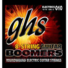 Струны Ghs GBL-8 (10-76 Boomers) для 8-струнной электрогитары Изображение