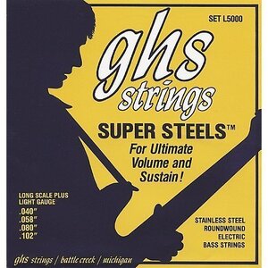 Струни для бас-гітари Ghs Super Steel Roundwound™ Bass Set L5000 Зображення