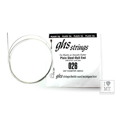 Струна для акустичної гітари GHS STRINGS 026 Зображення