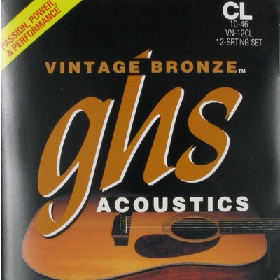 Струни для акустичної гітари Ghs Vintage Bronze 12-Str Set VN-12CL Зображення