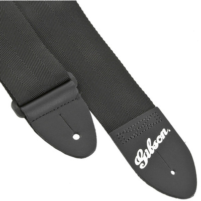 Ремінь для гітари Gibson ASGSB-10 Regular Style 2 Safety Strap Jet Black Зображення