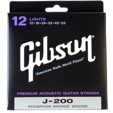 Струны для акустической гитары Gibson SAG-J200L Premium Phos Bronze .012-.053 Изображение