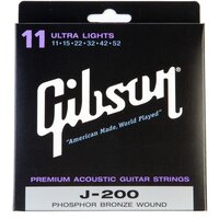 Струны для акустической гитары Gibson SAG-J200UL Premium Phos Bronze 011-052 Изображение