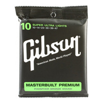 Струни для акустичної гітари Gibson SAG-MB10 Masterbuilt Phosphor Bronze .010-.047 Зображення