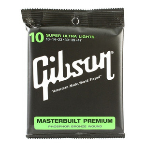Струны для акустической гитары Gibson SAG-MB10 Masterbuilt Phosphor Bronze .010-.047 Изображение