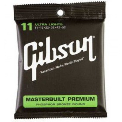 Струны для акустической гитары Gibson SAG-MB11 Masterbuilt Phosphor Bronze .011-.050 Изображение
