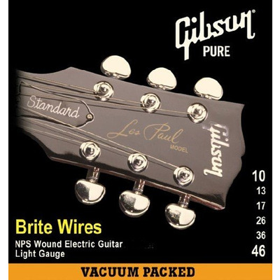 Струны для электрогитары Gibson SEG-700L Brite Wires Nps Wound Elect .010-.046 Изображение