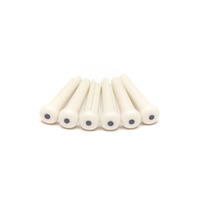 GRAPH TECH PP-1122-00 TUSQ Bridge Pins Martin Style 2mm White / Black Dot (6 Pcs) Набір кілочків Зображення