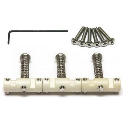 Набор сёдел для гитар Graph Tech PQ-8163-00 TUSQ Saddle Barrel Tele Style -I.O.S. 3Pc Compensated Изображение